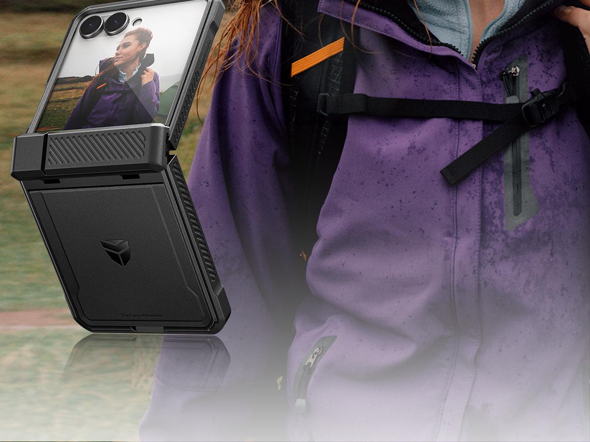 Dexnor for Samsung Galaxy Z Flip 7 Case with Dual Kickstands & Auto-Close Hinge Protection & Screen Protector, Full-Body Rugged Shockproof Protective Cover Bumper Cases for Galaxy Z Flip 7