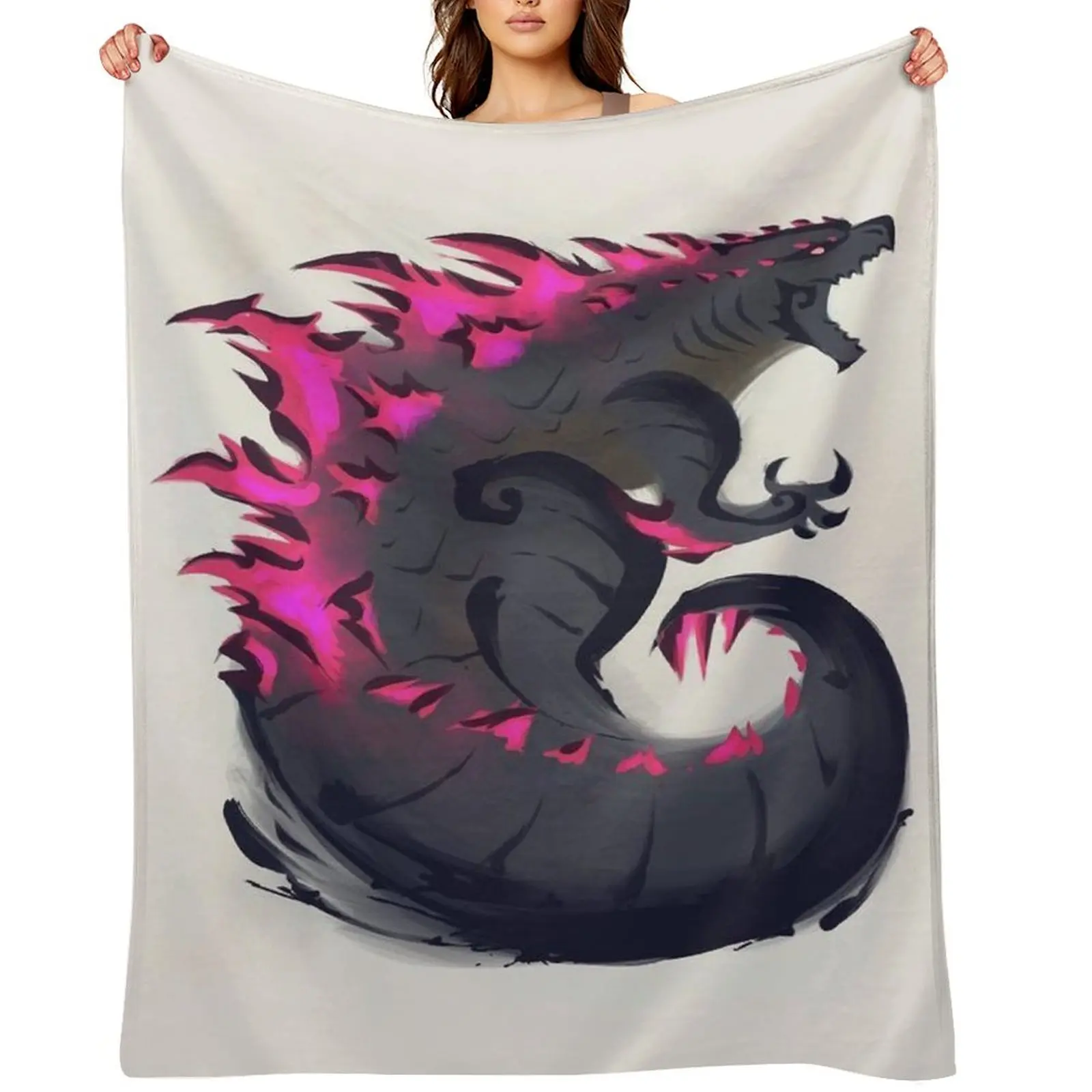 Cute Monster-Themed Fall Throw Blanket For Women Men Winter Travel Nap Cartoon Animals Circle Pink Flannel Blankets Office Camping Air Conditioned Quilt All Season Soft Warm Plush Bedding Throws Sofa Car Girls Christmas Gift Home Decor Super Cozy Blanket