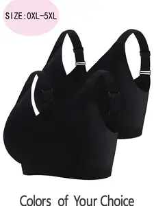 Two-Piece Plus Size Jelly Bra Set, Seamless Push-Up Comfortable Breathable Casual Wear, No Underwire Design, Ideal for Everyday Use