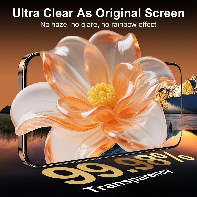 Privacy Screen Protector for iPhone 16/15/14 Pro Max Samsung S24 series, 9H Tempered Glass, Scratch Resistance Military Grade, Anti Fingerprint, No Bubbles, Smooth as Silk shockproof protection