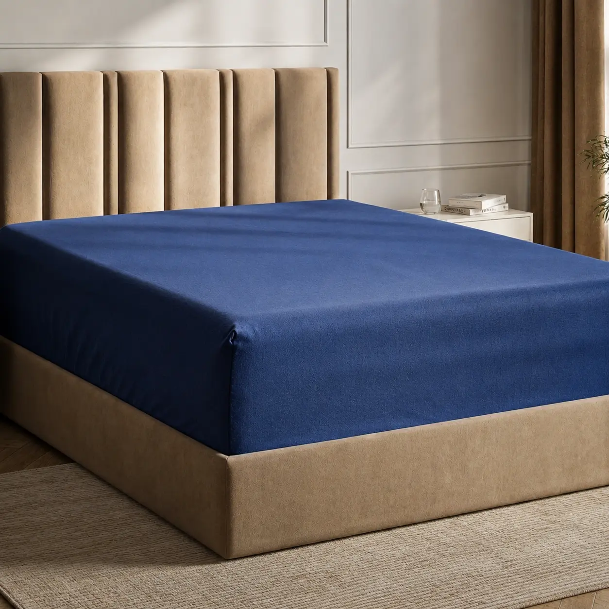 Deep Pocket Fitted Sheet ONLY – Ultra-Soft Microfiber, Wrinkle-Free, Fits Up to 40cm Deep Mattress (SINGLE SHEET)
