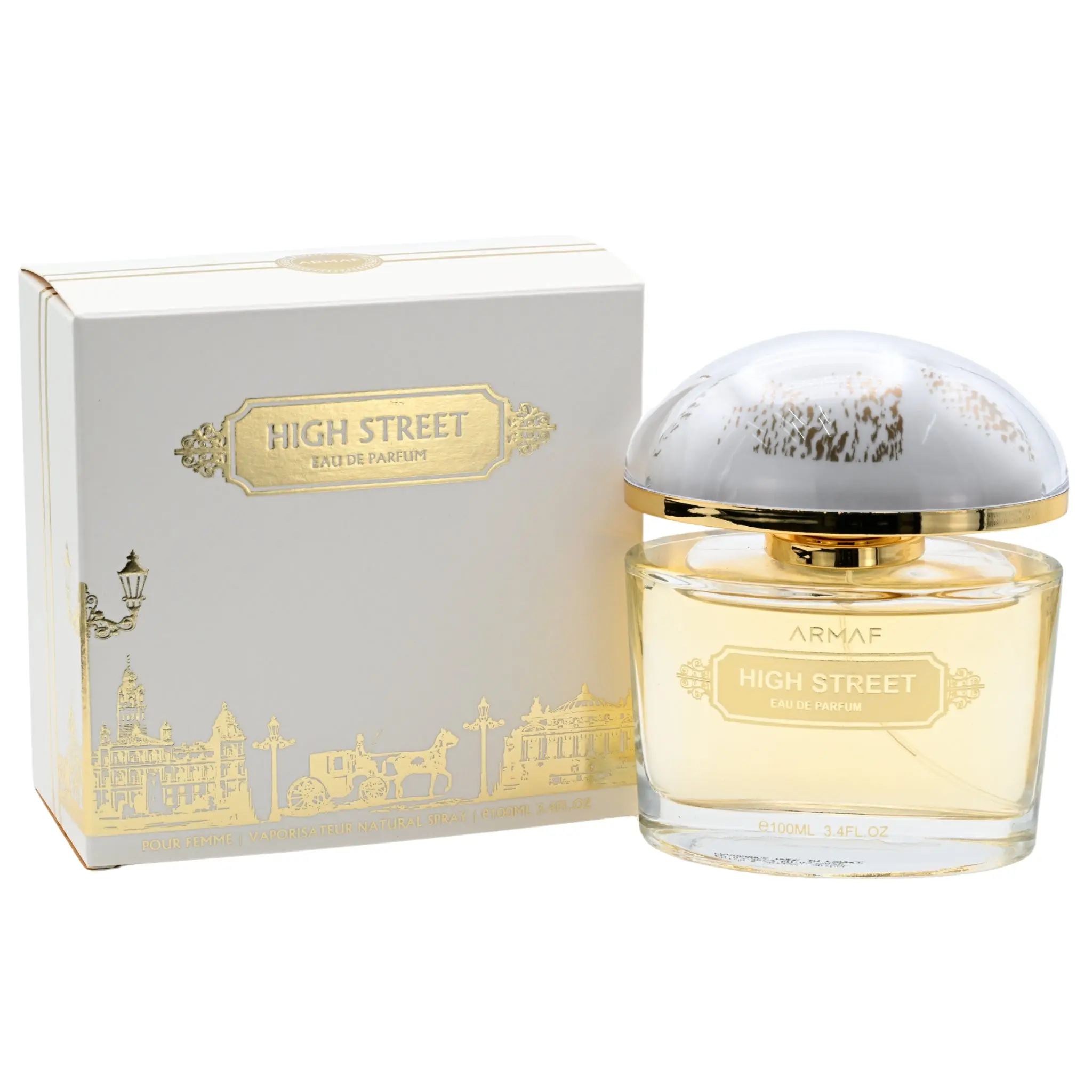 Armaf High Street Eau de Parfum for Women, Fruity Floral Citrus Perfume with Honey Suckle and Raspberry Notes, 3 to 3.9 fl oz (3.4 fl oz), Women's Fragrance, Citrus-Raspberry, Citrus Scented Perfume, Floral Fruity Scent