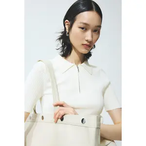 H&M Rib-knit collared top