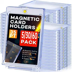 30pcs 35 PT Magnetic Trading Sports Card Holders One-Touch Hard Case Packs for Kids Toys Gift Box Series