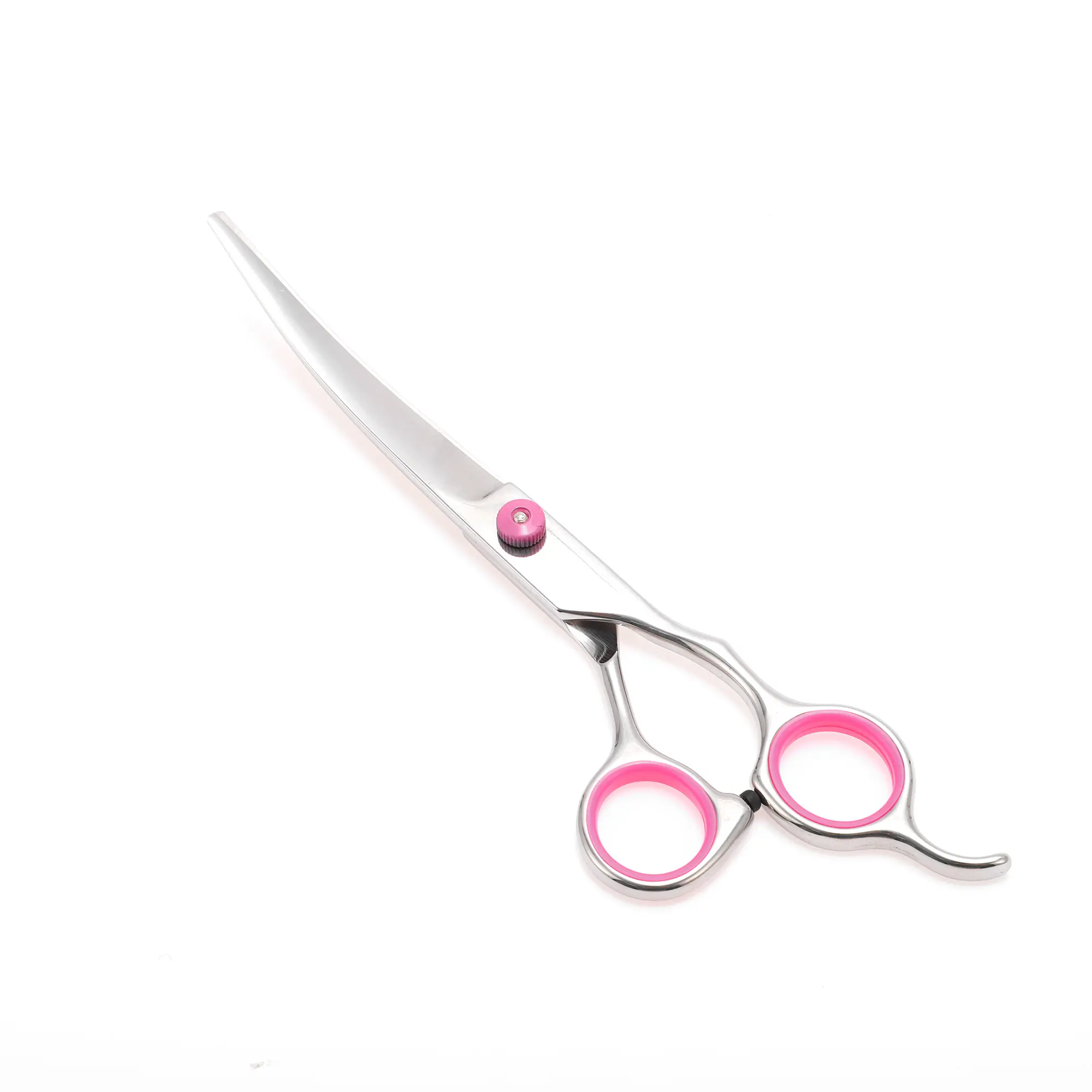 VOCOSTE 1 Pc Convenient Dog Scissors for Pets Shop 6.5 Inches Silver Tone Pink