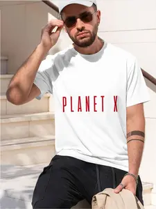 NIBIRU PLANETX 2026 new model Black/White Tee Stylish & Comfortable Loose Crew Neck Short Sleeve T-shirts Versatile On Trend Eye Catching Printed Graphic Casual Tee for Daily Wear Outings & Leisur