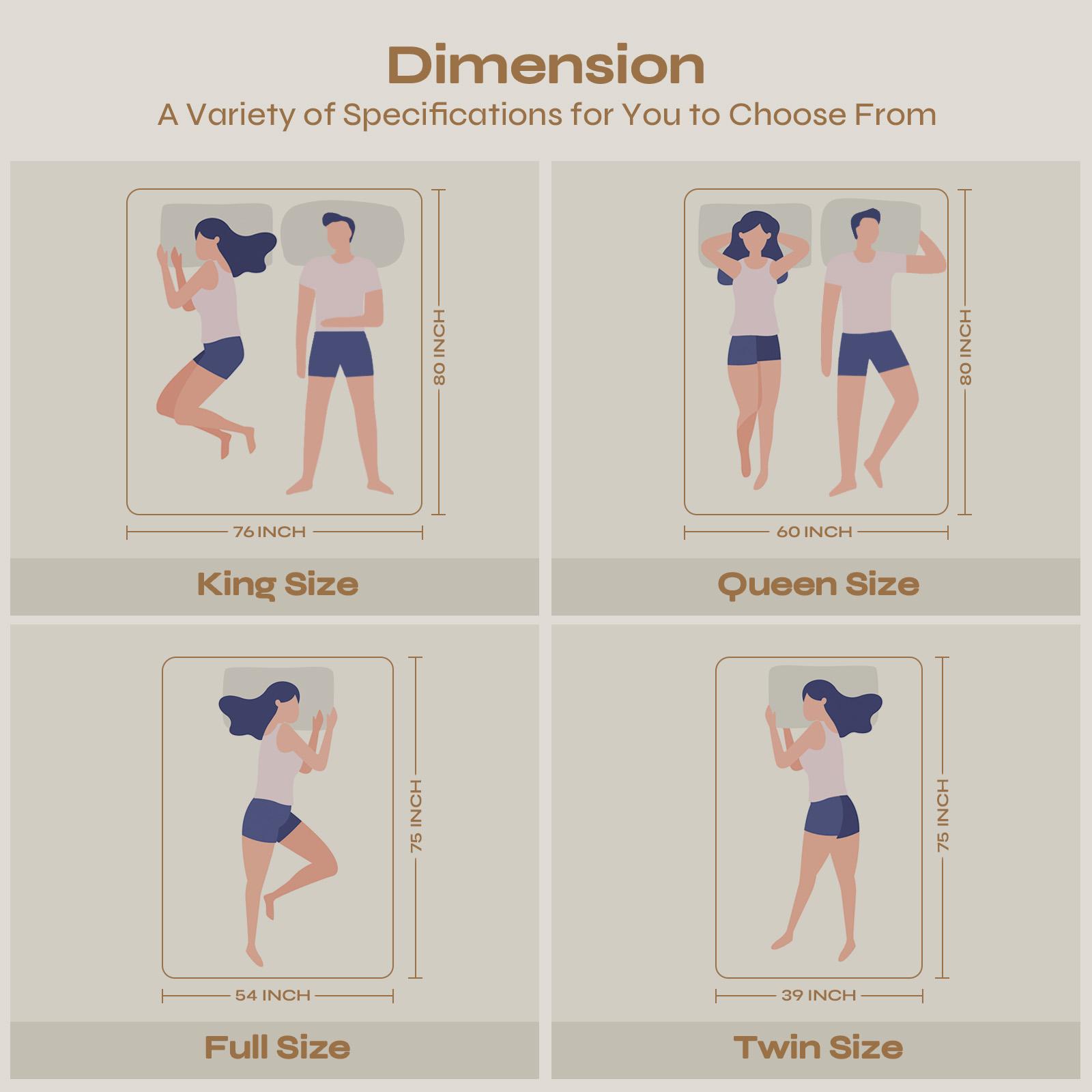 Pinmoco Cozy Warm-Retaining Sherpa Mattress Topper, Thick Fleece Mattress Pad Cover Two-sided Pillow Top Mattress Protector Keep Warm, Machine Washable