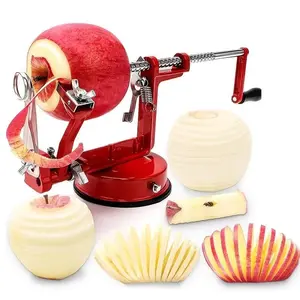 Stainless Steel Apple Peeler, Hand Crank Fruit Peeling Tool, Apple and Potato Slicer, Durable Kitchen Utensil, Easy Peel and Core Removal, Fruit Vegetable Slicer