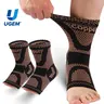 UGEM Copper Infused Unisex Size L Ankle Brace Compression Sleeve - Activewear Protective Gear, Body Support Protective Gear, Foot Pain Relief, Sprained Recovery, Tendinitis, Daytime or Night Use, Camping Essential