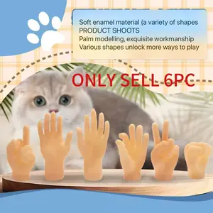 Interactive Cat Gloves & Mini Finger Puppets, Creative Prank Toy for Pets, Tiktok Style Fun Hand Props, Perfect Gift Idea