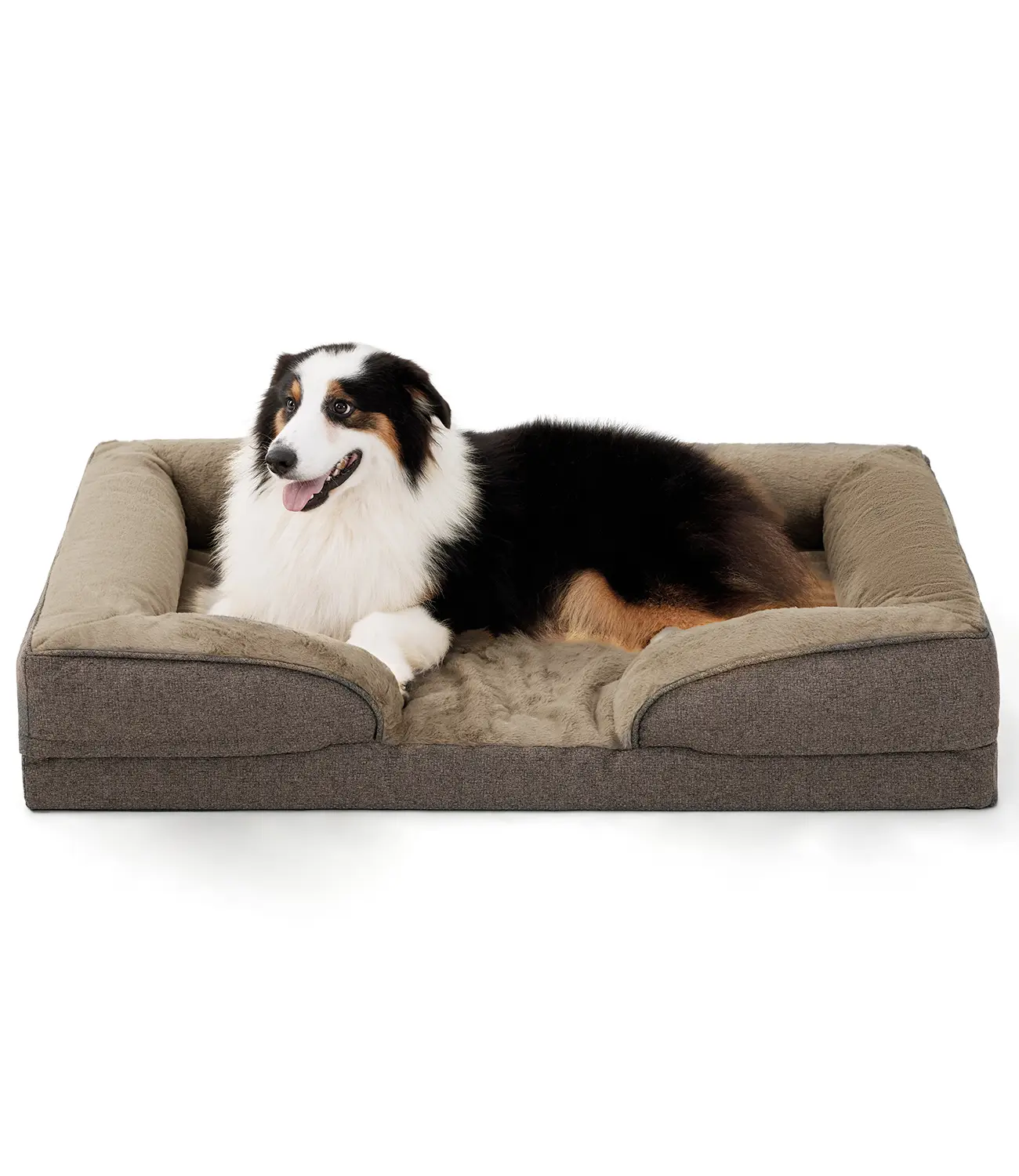 Large Dog Orthopedic Bed - Machine Washable Removable Cover, Waterproof Inner Lining, Egg-Crate Foam Support Egg Crate Mattress Pet Sofa