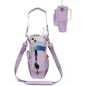 Water Bottle Carrier Bag with Phone Pocket for  Brumate era 30oz 40oz Accessories Insulated Water Bottle Holder Pouch with Strap  Cup Sling Bag with Straw Cover for Crossbody