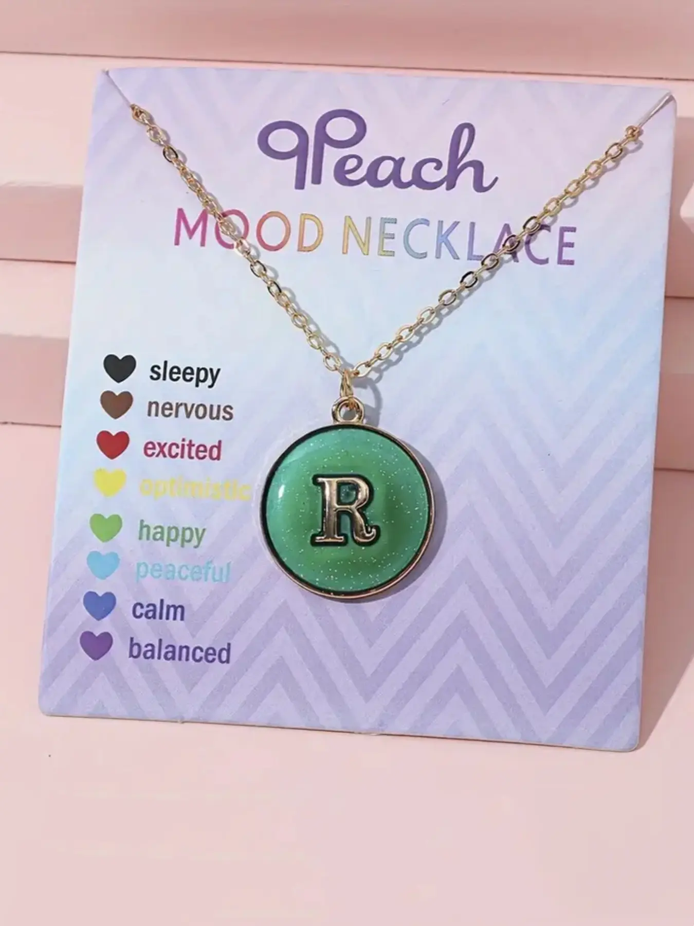 26pcs Temperature Color Changing Letter Pendants Necklace, Unique Dripping Oil Design, Changeable Colors with Temperature, New Style Jewelry, Letters Necklace, Necklace Gift