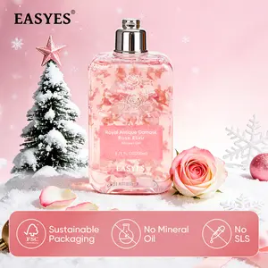 EASYES Damascus Rose Petal Fragrance Body Wash - Large Capacity Extremely Fragrant and Long-lasting Scent