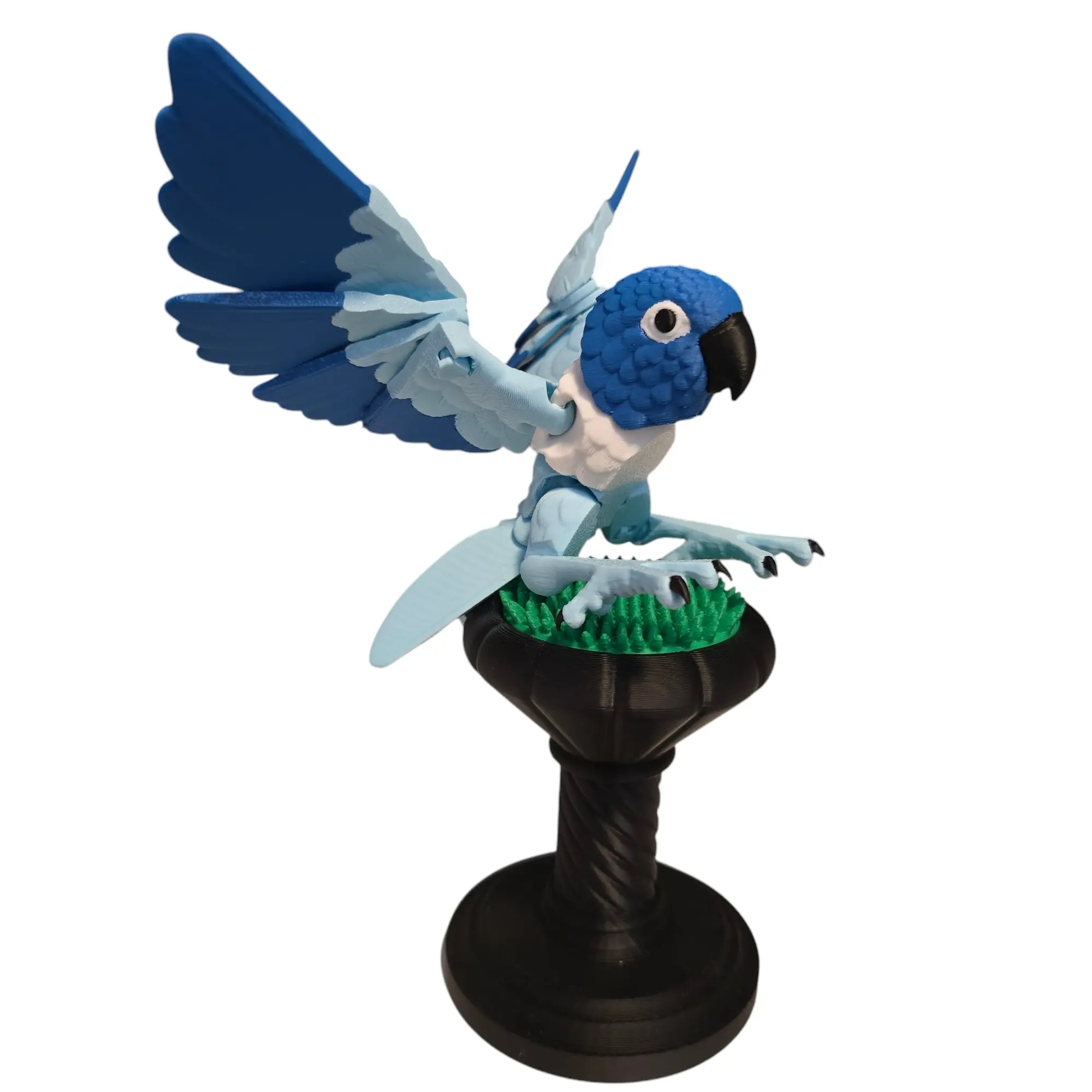Lovebird Multi Color Articulated Figurine with Stand - 3D Printed PLA, Durable Design, Includes Stand for Personalized Display