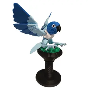 Lovebird Multi Color Articulated Figurine with Stand - 3D Printed PLA, Durable Design, Includes Stand for Personalized Display