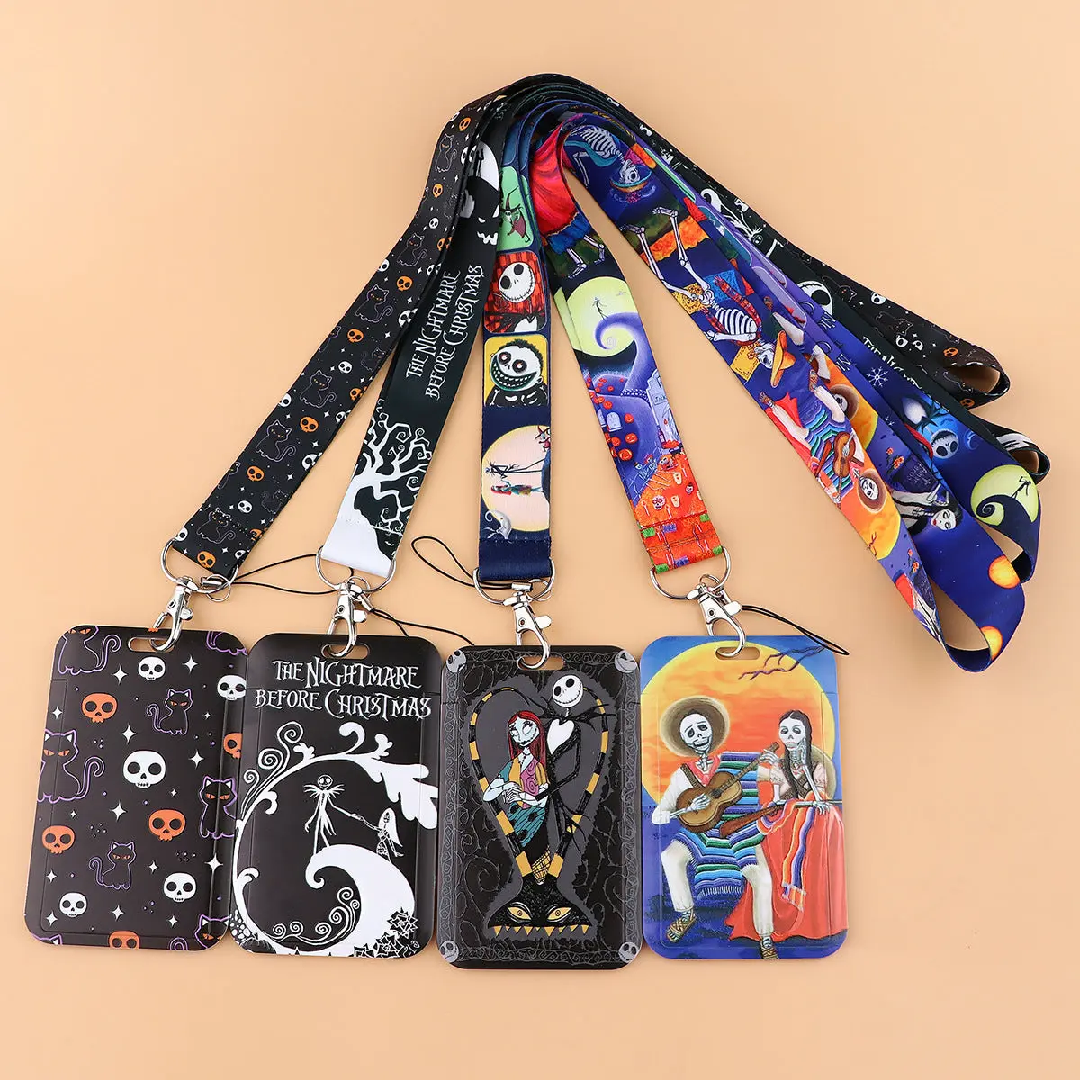 Polyester Cartoon Print Halloween Lanyard - Multi-Use Phone & Badge Strap, ID Holder for Office Professionals & Students