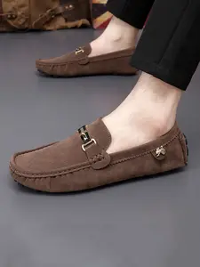 New Men's Four Seasons Slip-On Shoes Non-Slip Breathable Work Driving Casual Loafers Simple British Style Comfortable Walking Shoes for Men