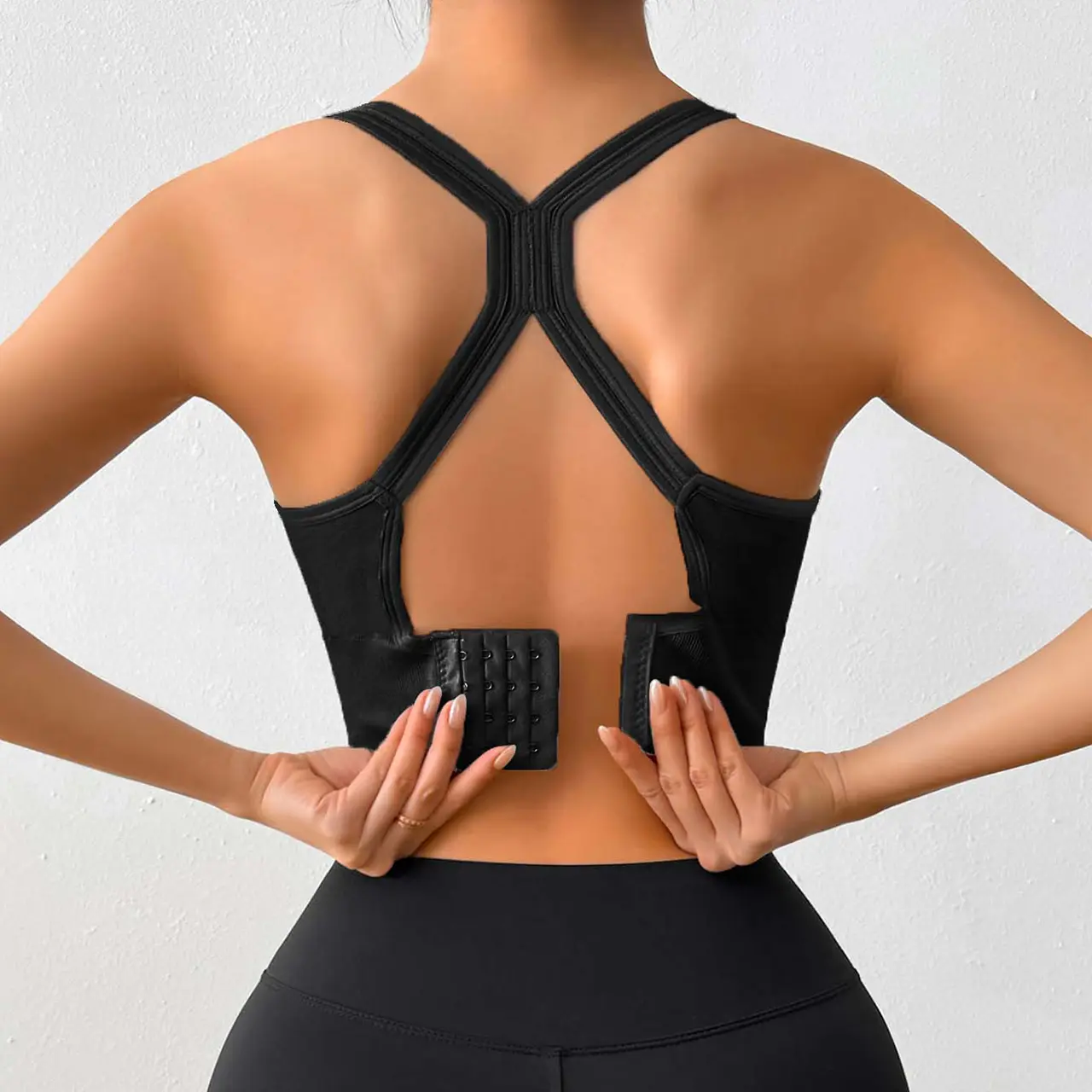 【4counts】Women's Solid Criss Cross Cut Out Sports Bra, Breathable Comfortable Sports Wireless Bra, Valentine's Day Gift for Girl, Ladies Sportswear for Indoor Outdoor Wear, Gym Clothes, Backless Bra for Daily wear Activewear