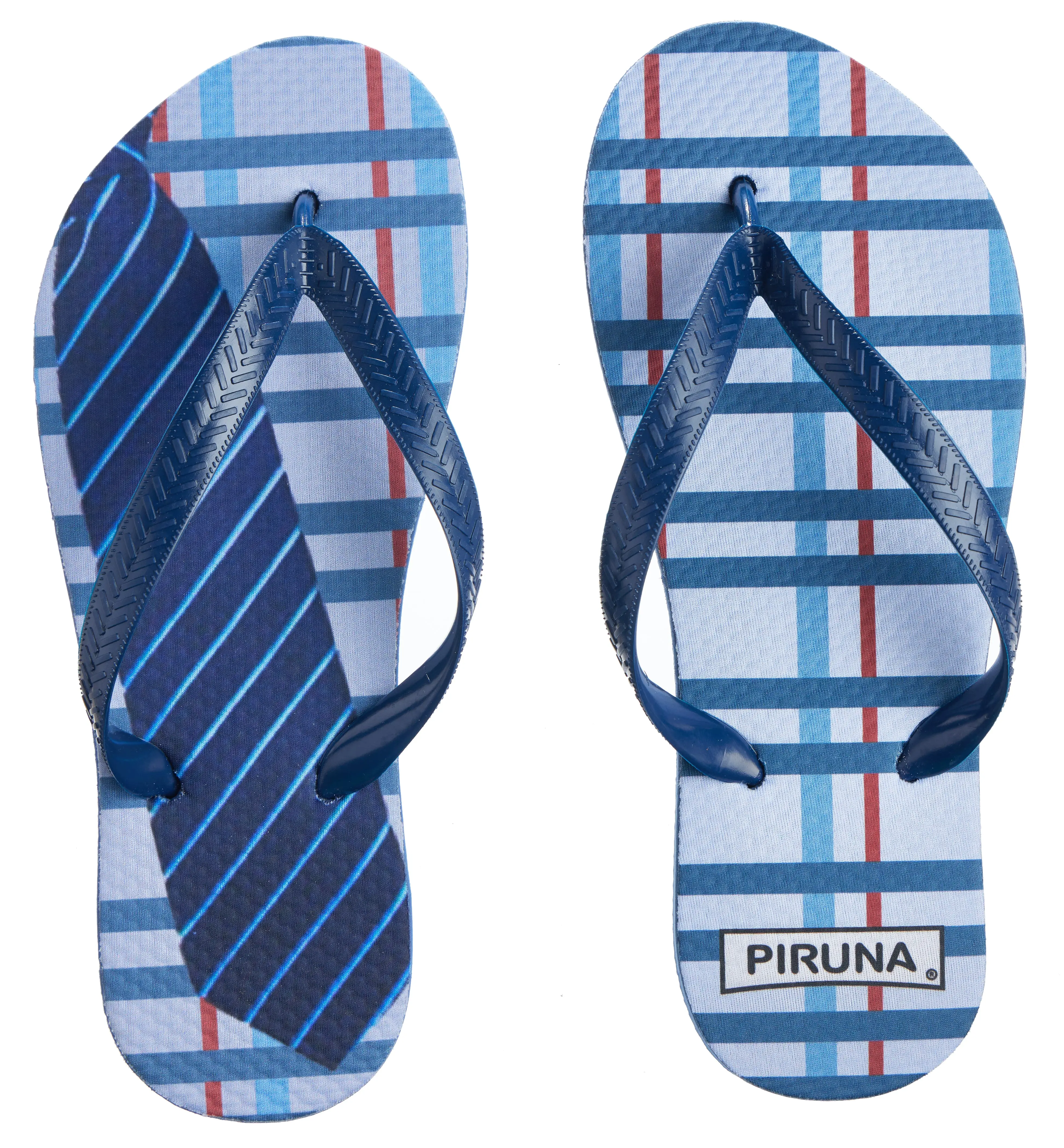 PIRUNA Men's Flip Flops - Blue Tie Brazilian Sandals