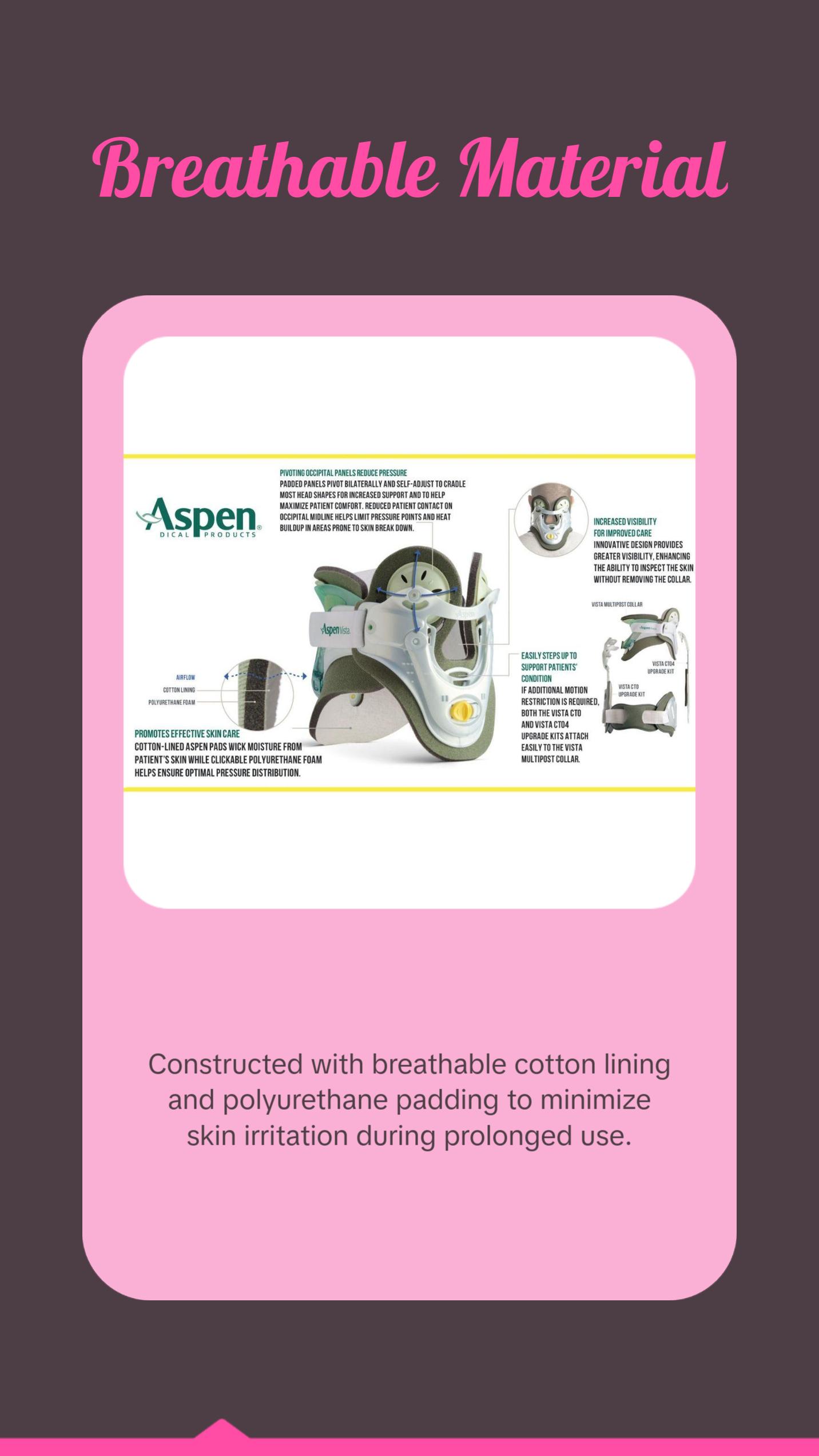 Aspen Vista MultiPost Adjustable Cervical Collar L0180 Healthcare Tool