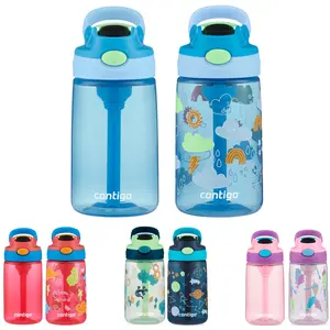 Contigo Kid's 14 oz. Plastic Water Bottle with Redesigned Autospout Straw 2-Pack