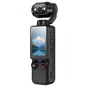 Portable 2.5K Ultra HD Video Recorder with 180° Rotating Lens, Handheld Stabilizer Pocket Camera, Full Body Camera for Vlogging, Travel & Daily Life Recording, USB Rechargeable, Black, Vlogging Camera, Modern Gadget, Durable Construction, Camcorder tiktok