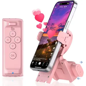 Remote Control Scrolling for Tiktok with Phone Stand,Page Turner for Kindle App E-Book,Bluetooth Camera Shutter Remote for iPhone, Android,iOS,iPad,Tablet