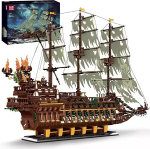 Mould King 13197 Flying Dutchman Ship Caribbean Pirate Building Block Adult Kid Toy 13138 Collection Decor 4364 Pcs