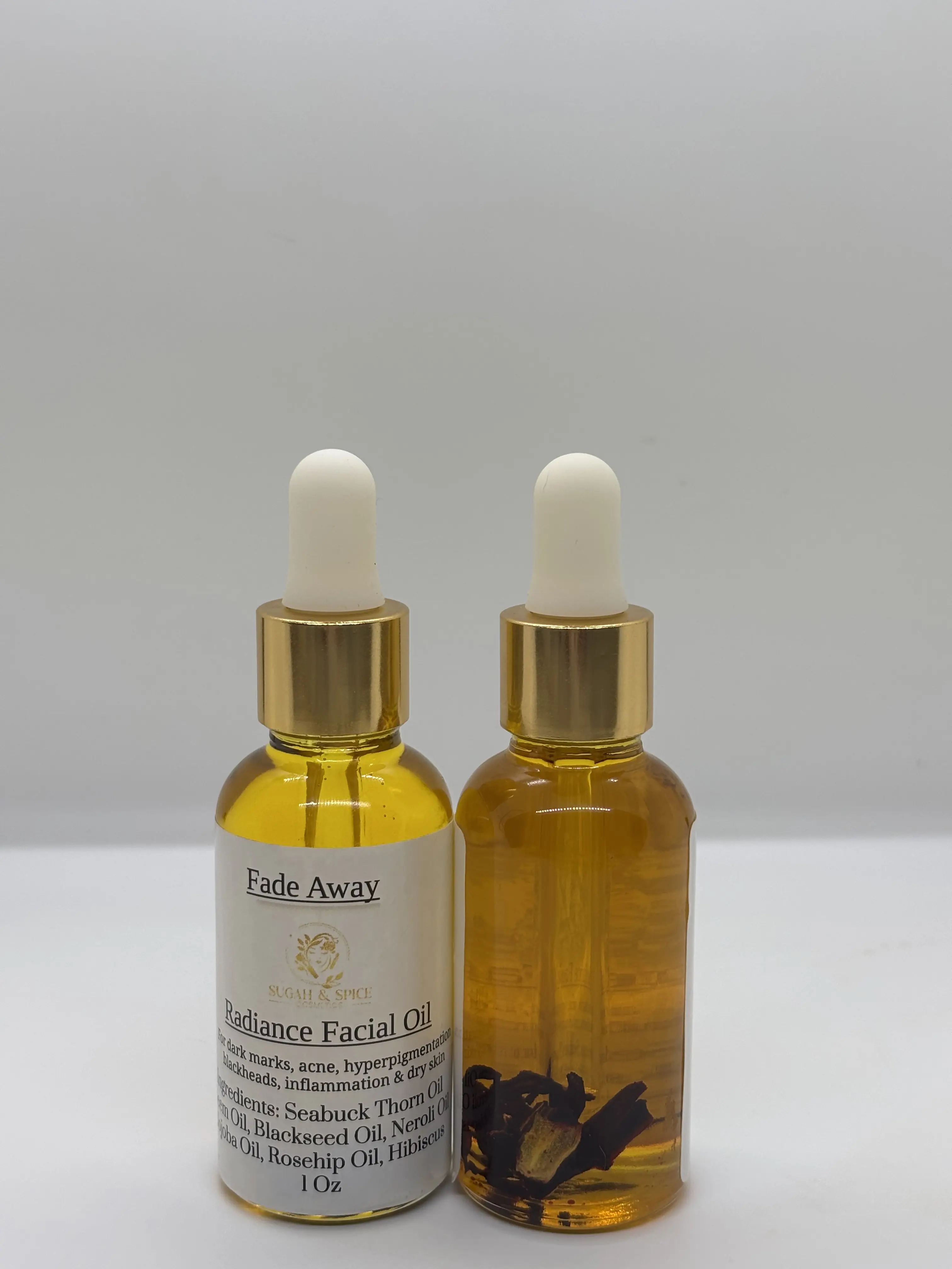 Fade Away Radiance Facial Oil - Lightweight Blend of Botanical Oils for Even Skin Tone, Dark Spot Fading, & Natural Glow - Vegan, Non-Greasy, Fast Absorbing Formula