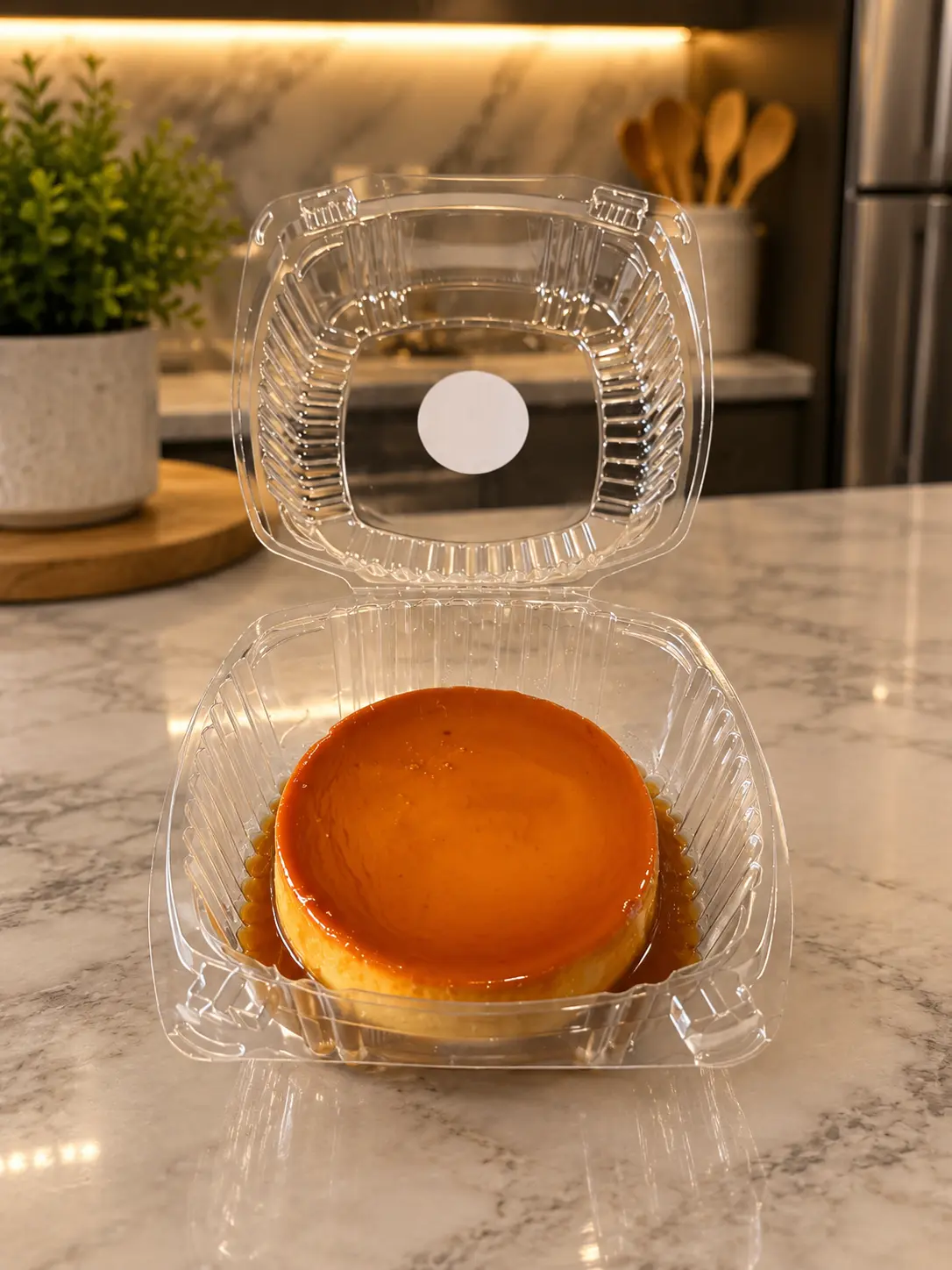 6x6 Inch Clear Hinged Clamshell Containers - 100 Pack– Disposable Plastic Dessert & Food Boxes – Fits 4 Inch Cake Pans