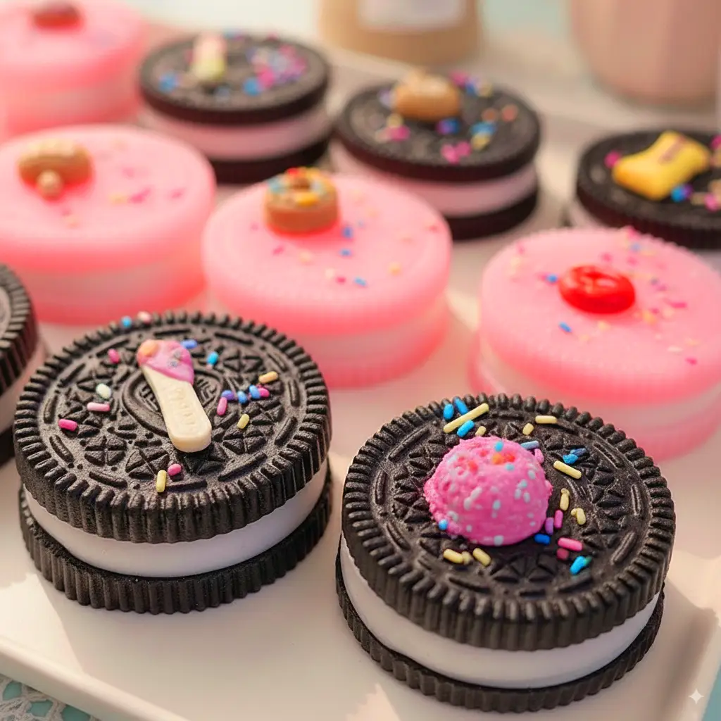 2PCS Handmade Silicone Stress Relief Squishy Toys, Kawaii Dessert Fidget Toys, Soft PVC Anti-Stress Decompression Toys for Office Desk, School Study,