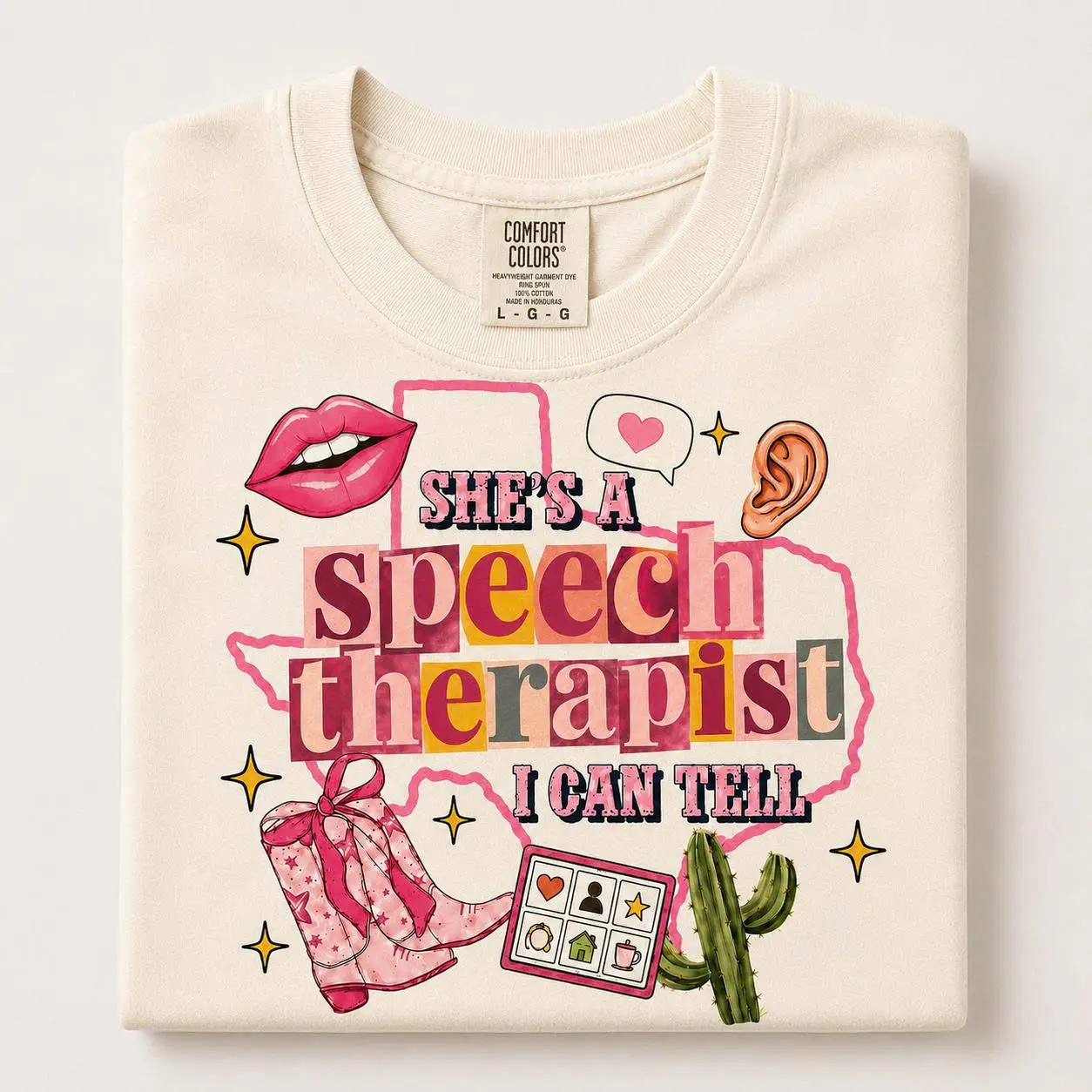 She's A Speech Therapist I Can Tell Shirt, Funny SLP Shirt, Speech Language Pathologist Gift, Western Cowgirl Tee, Comfort Colors