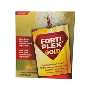 Fortiplex Gold Hierro Vitamina B Diettary Supplement 12 pouches sobres 120 ml cada uno