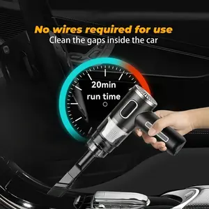 Portable wireless handheld vacuum cleaner, disposable suction of snack debris/pet hair, dust collection box + washable filter.USB rechargeable (2000mah) large-capacity lithium battery, suitable for car/office/home Cordless Handheld Vacuum