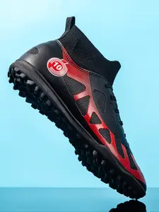 New High-Top Sports Soccer Shoes for Men, Breathable Durable Comfortable Training TF Shoes, Suitable for Natural Grass All Seasons
