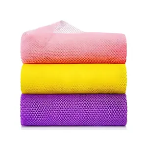 3 Pieces African Net Sponge Exfoliating Scrubbing Long Net Rag Shower Accessories Cloth Lightweight Personal Scrubber Cleaning