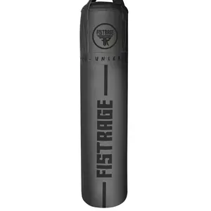 Heavy Punch Bag 5ft Black Matt Microfiber Leather - Unfilled for Boxing and MMA Training