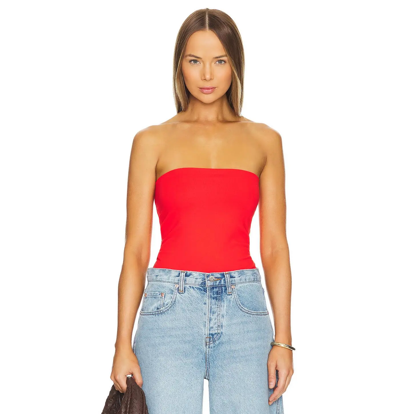 Susana Monaco Tube Top in Cherry