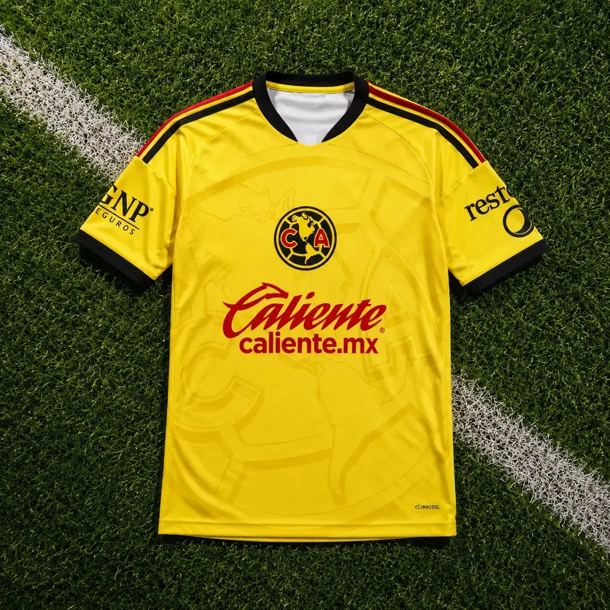 Yellow Club America Home Soccer Jersey 2026-27, Quick-Dry Short Sleeve Soccer Shirt, Breathable Sports Top, Liga MX Fan Gear