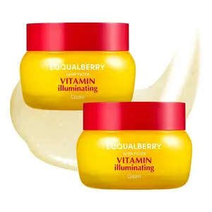 2PCS EQQUALBERRY Vitamin Illuminating Cream – Vitamin C & 5% Niacinamide + 3% TXA | Dark Spot Cream | Ceramide Barrier Strength | Glowing, Lightweight Hydration (1.69 fl. oz. / 50 ml)