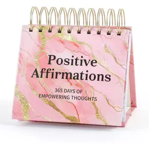 Daily Flip Calendar with Inspirational Quotes Motivational Perpetual Calendar Desk Office Home Decor for Women, Gifts Desk Accessories for Girls Positive Affirmations