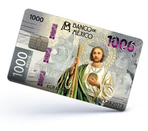 St Jude Credit Card Skin Cover Vinyl Stickers (4 Pack) - Mexican 1000 Pesos Decal San Judas Sticker