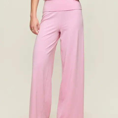 Old Navy Women's High-Waisted PowerChill Fold-Over Wide-Leg Pants