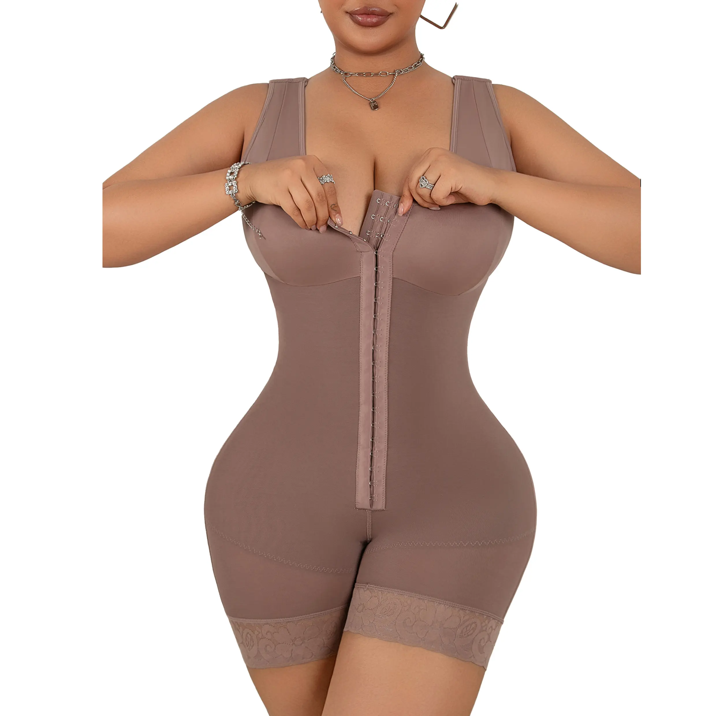 Fajas Colombianas Shapewear for Women Tummy Control Full Shapewear Butt Lifter with Zipper Crotch Womenswear Compression Sexy Basic Minimalist Comfort Black, Fitted Shapewear Bodysuit, Shaper Shapewear Bodysuit