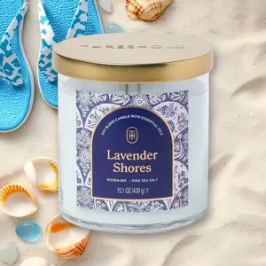 Threshold 2-Wick Glass Jar Candle,Sparkling Yuzu,21.5oz,Trending Scented Candles,Long Burning,TikTok Hot Sale,Aromatherapy Decor,Citrus Scent