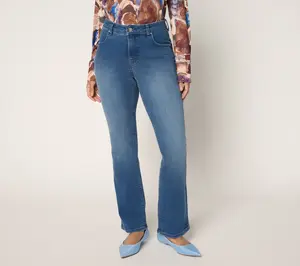 Women with Control Contour Curves Regular Indigo Jeans