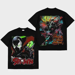 Spawn 'Hell Is Coming With Me' Premium Cotton T-Shirt, Al Simmons Shirt, Character Image Comics Fans Shirt, Dark Superhero T-Shirt, Comic Book Fans T-Shirt, Superhero Graphic Tee