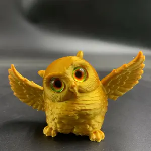 3D Printed New Owl Jointed Action Figure, Realistic Multi-Color Collectible Ornament, Detailed Design for Display & Collection