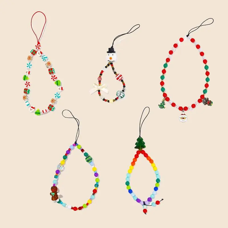 5pcs Christmas Lanyards for  phone case/bag chain/key chain Accessories Cellphone Smartphone  Christmas Gift